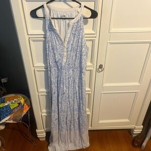 Old Navy Blue and White Floral Maxi Dress